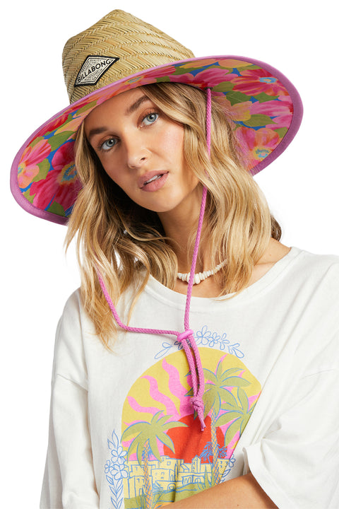 Billabong Tipton Straw Lifeguard Hat - Seaside-On a model