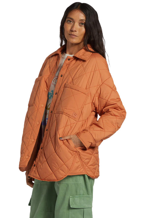 Billabong Transport Shacket Snap Front Overshirt - Sunburnt