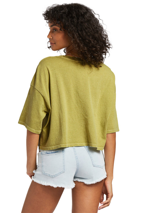 Billabong True Cropped T-Shirt - Seaweed-Back