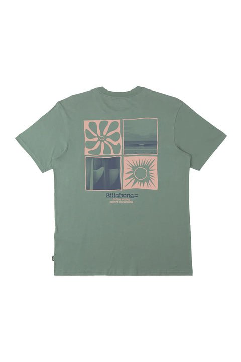 Billabong Twin Fins T-Shirt - Sage- Back