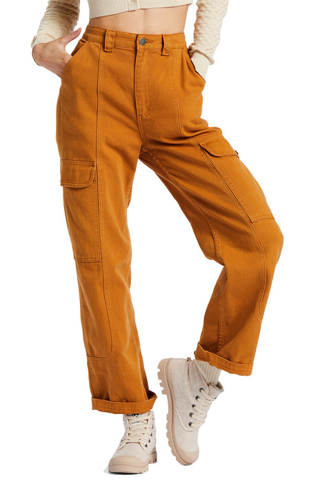 Billabong Wall To Wall Denim Cargo Pants - Cider - Front