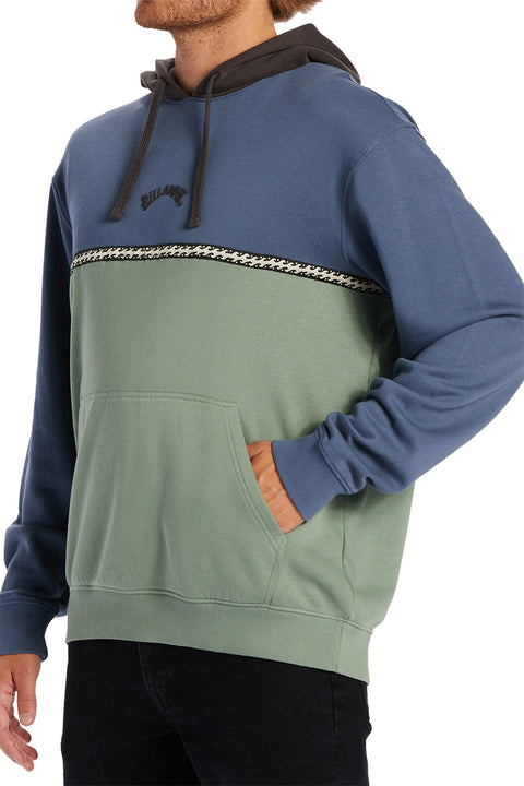 Billabong Wave Washed Blocked Pullover Hoodie - North Sea - Side
