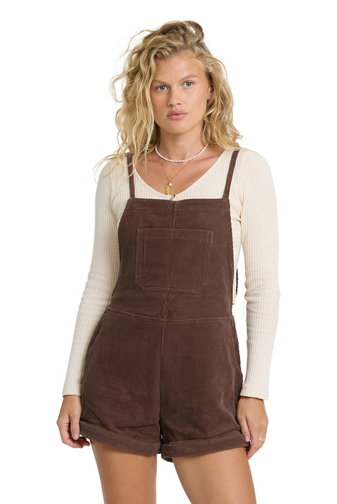 Billabong Wild Pursuit Overall Cord - Teak- Front
