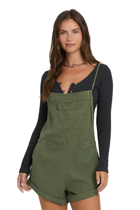 Billabong Wild Pursuit Overall Romper - Canteen- Front