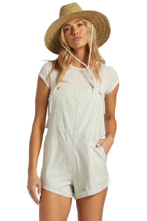 Billabong Wild Pursuit Romper - Light Avocado- Front view