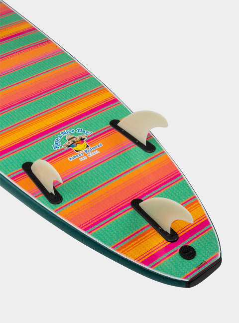 Catch Surf Odysea 8'0" Log X Johnny Redmond Pro Surfboard - Verde Green - Fins