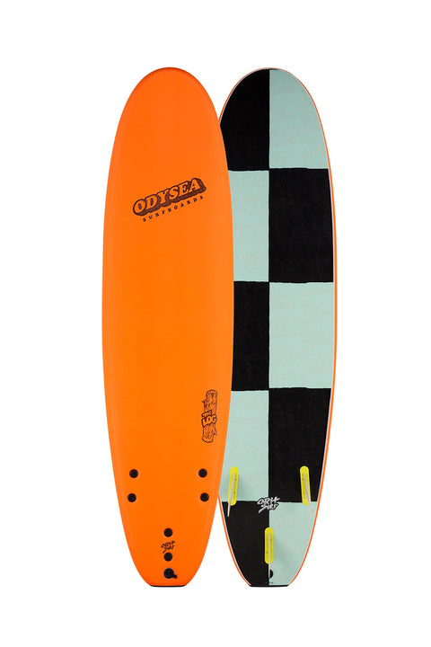 Catch Surf Odysea Log 7'0" Surfboard - Orange- Front and back of surfboard