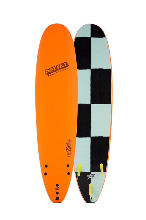 Catch Surf Odysea Log 7'6" Surfboard - Orange- Front and back of surfboard