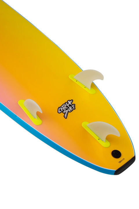 Catch Surf Odysea Log 8'0" Surfboard - Blue- Tail with fins up