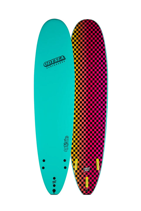 Catch Surf Odysea Log 8'0" Surfboard - Turquoise- Front and back of surfboard