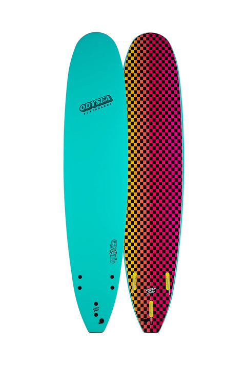 Catch Surf Odysea Log 9'0" Surfboard - Turquoise- Front and back of surfboard