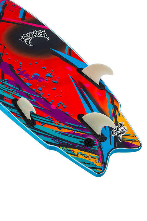 Catch Surf Odysea X Lost 5'11" RNF Surfboard - Blue- Tail with fins up