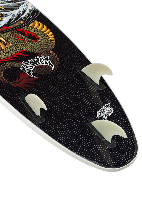 Catch Surf Odysea X Lost 6'8" Crowd Killer Surfboard - White- Tail with fins up