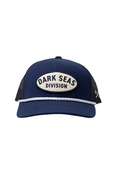 Dark Seas Clubhouse Hat - Navy- Front close up