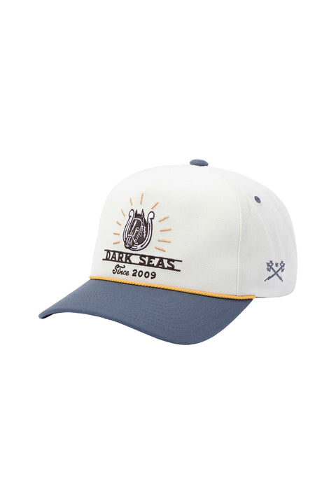 Dark Seas Corral Hat - Off White / Blue- Front