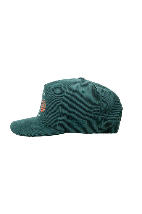 Dark Seas Damask Hat - Green- Side