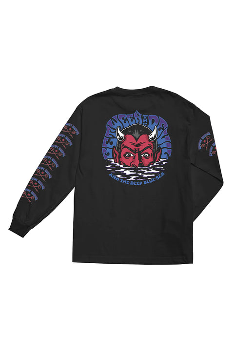 Dark Seas Deep Blue Devil L/S Tee - Black - Back