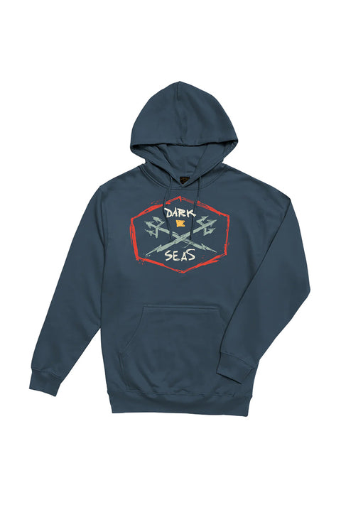Dark Seas Disarray Pullover Hoodie - Storm Blue