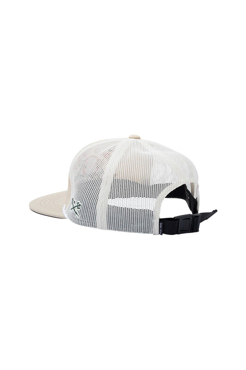 Dark Seas Gator Hat - Khaki / White- Back
