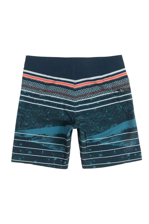Dark Seas Gyotaku Boardshort - Navy - Back