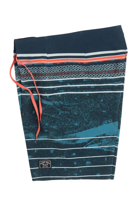 Dark Seas Gyotaku Boardshort - Navy - Left Side