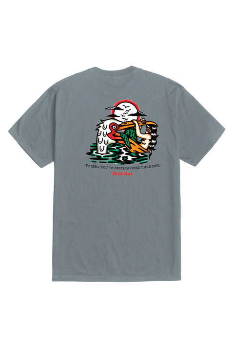 Dark Seas Hold On Tee - Light Blue - Back