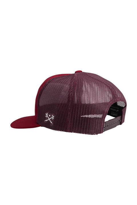 Dark Seas Hooked Hat - Burgundy - Back