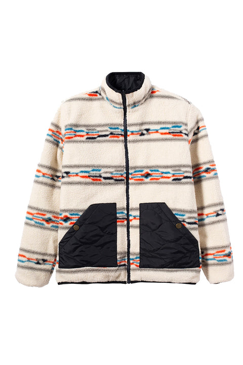 Dark Seas Los Osos Jacket - Navy- Front of fleece side