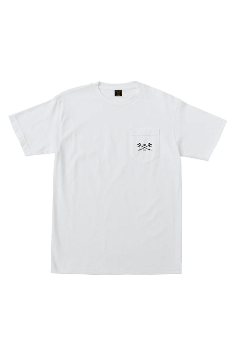 Dark Seas Me Time Pocket Tee - White - Front