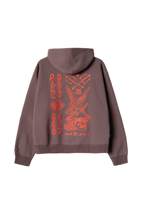 Dark Seas Mesa Heavyweight Fleece - Mauve- Back