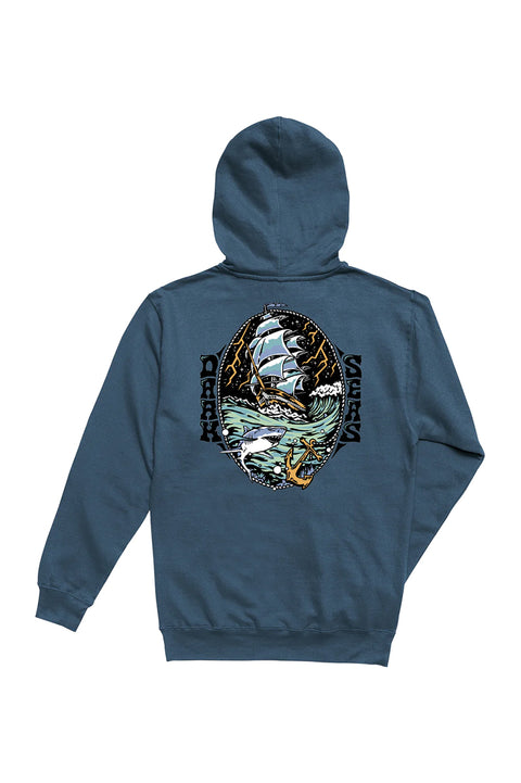 Dark Seas Odyssey Fleece - Storm Blue - Back