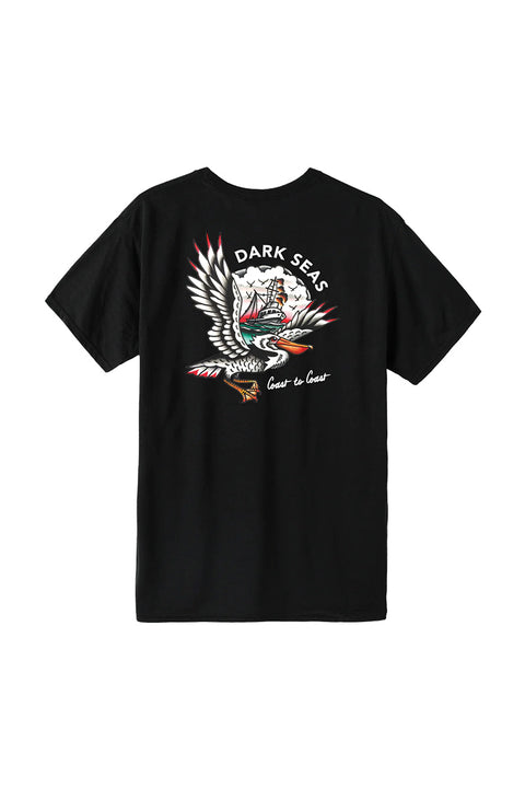 Dark Seas Pelican's Watch Midweight Tee - Black - Back