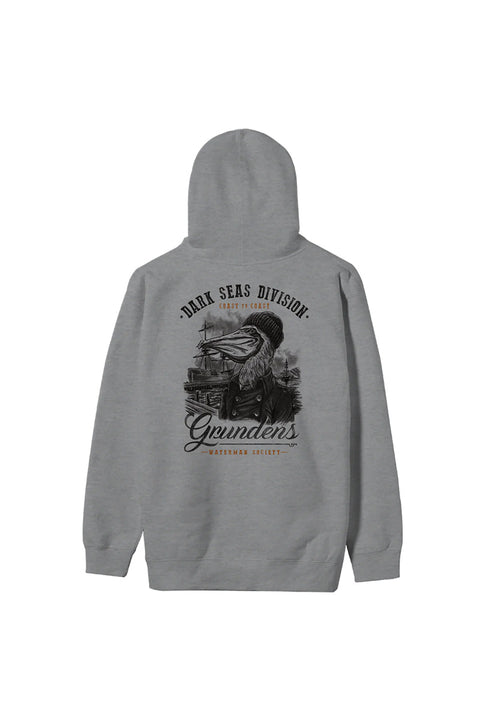 Dark Seas Portsmith Fleece - Heather Grey- Back