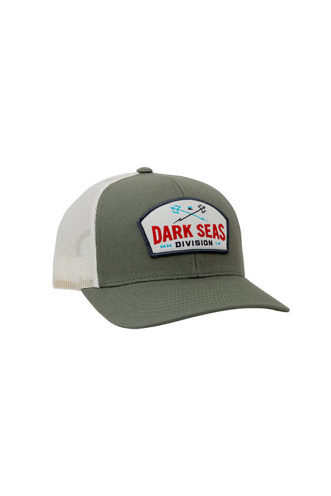 Dark Seas Prospect Hat - Olive / White- Front