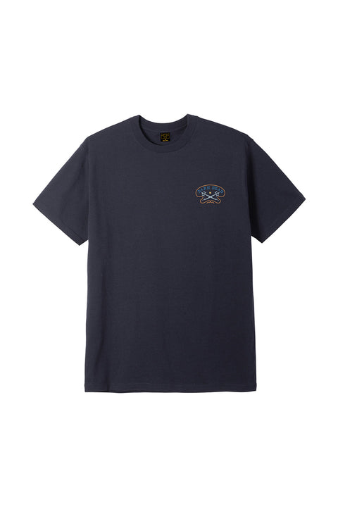 Dark Seas Ride 'Em Wet Tee - Heather Navy- Front