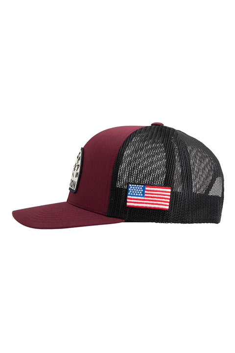 Dark Seas Solitude Hat - Maroon - Side