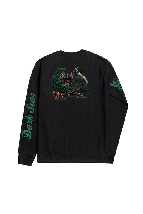Dark Seas The Fallen Stock L/S T-Shirt - Black- Back