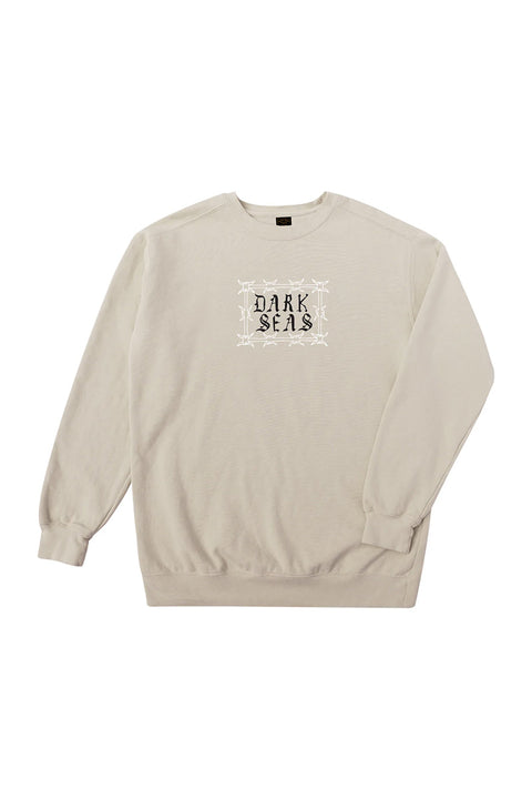 Dark Seas Tresspass Pigment Crewneck - Ivory- Front