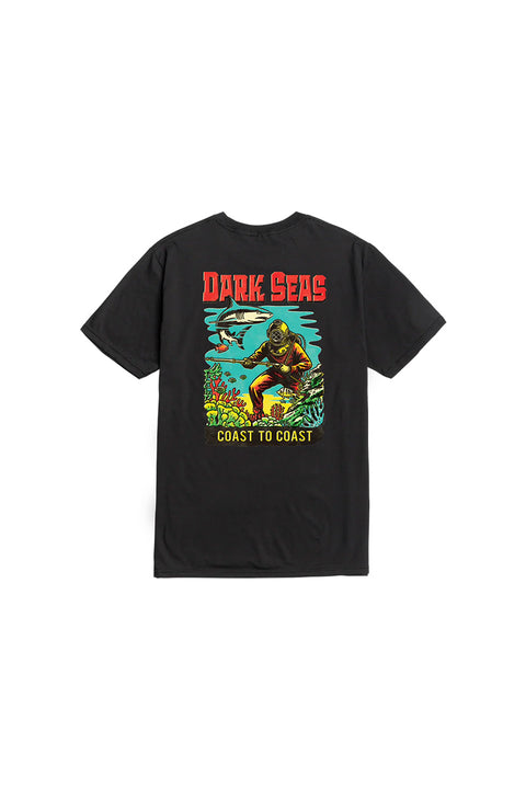 Dark Seas Water Decal Premium T-Shirt - Black- Back