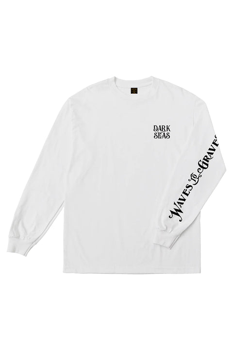 Dark Seas Til Death L/S Tee - White - Front