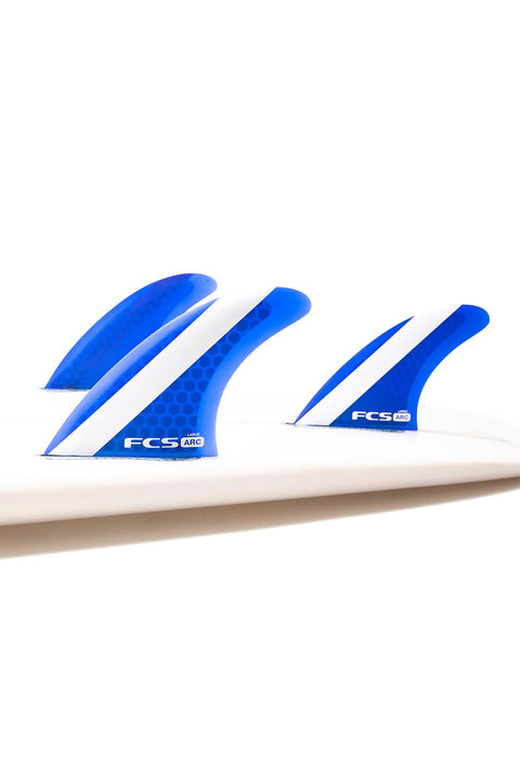 FCS ARC Large Tri Fin Set- Fins in board