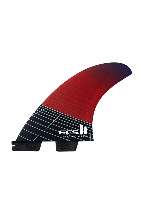 FCS II MB PC Carbon Medium Tri Fin Set - Red- Front