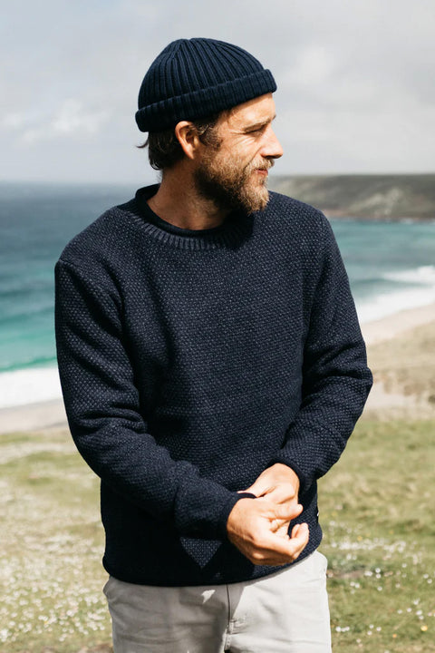 Finisterre Barents Jumper - Indigo- Front
