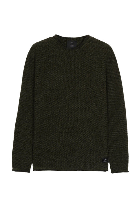 Finisterre Barents Jumper - Olive- Front not on model