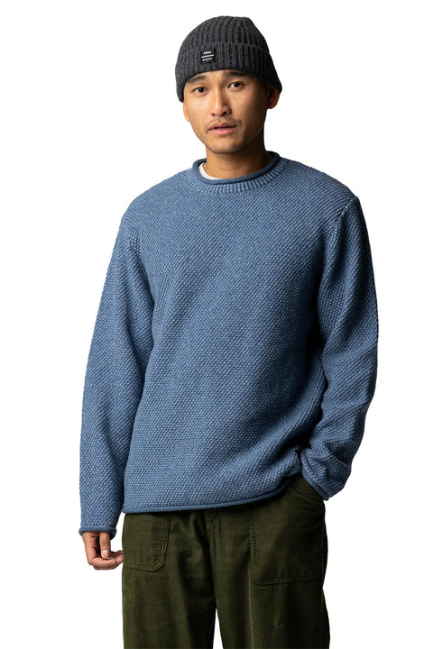Finisterre Barents Jumper - Denim- Front