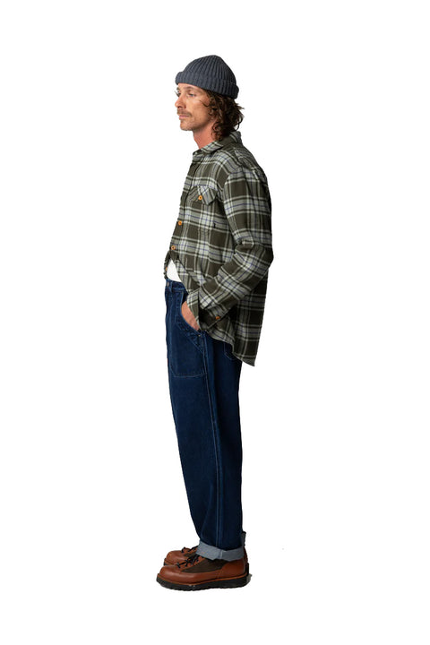 Finisterre Beardsmore Shirt - Timer Green Check- Side