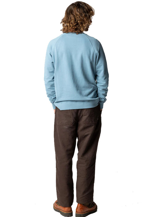 Finisterre Coho Sweatshirt - Bay Blue- Back