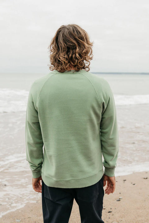 Finisterre Coho Sweatshirt - Wild Sage - Back
