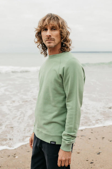 Finisterre Coho Sweatshirt - Wild Sage - Side
