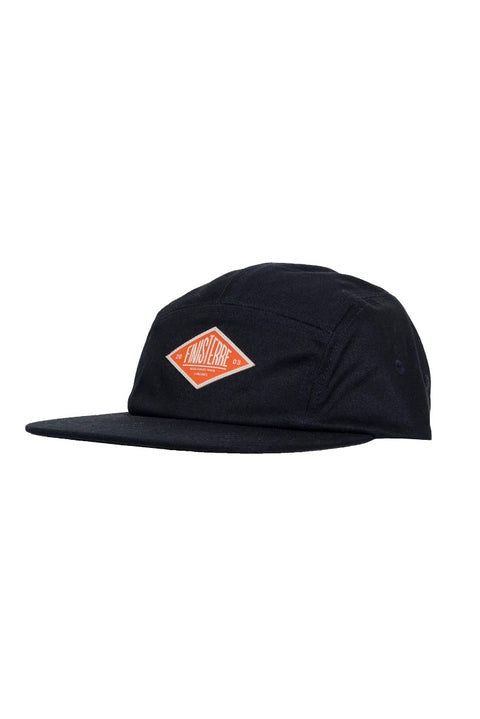 Finisterre Diamond Cotton Twill Camp Cap - Navy- Front